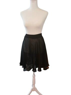 Paul Et Duffier black vintage sheer double layer short skirt size S